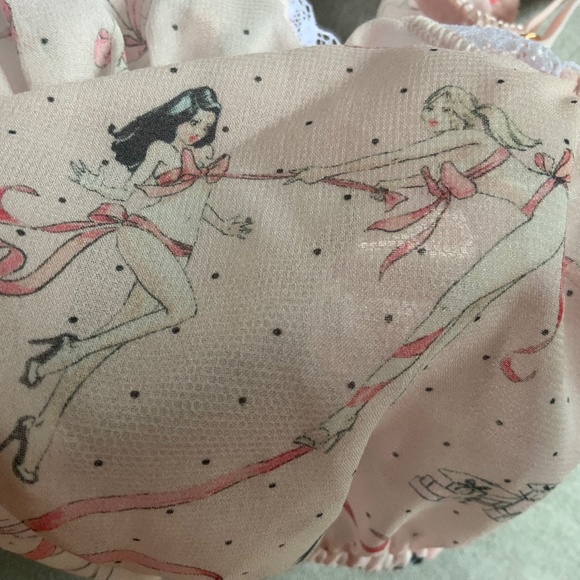 $145 Agent Provocateur Cinta Pastel Pink georgette soft-cup triangle bra M/3 - Picture 11 of 16